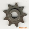 chain sprocket, with pitch 1/2“ = 12,7mm, 9 teeth, 3mm thick, groove and tongue