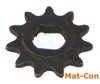 chain sprocket, with pitch 1/4“ = 6,35mm, 11 teeth, milled groove both-sided